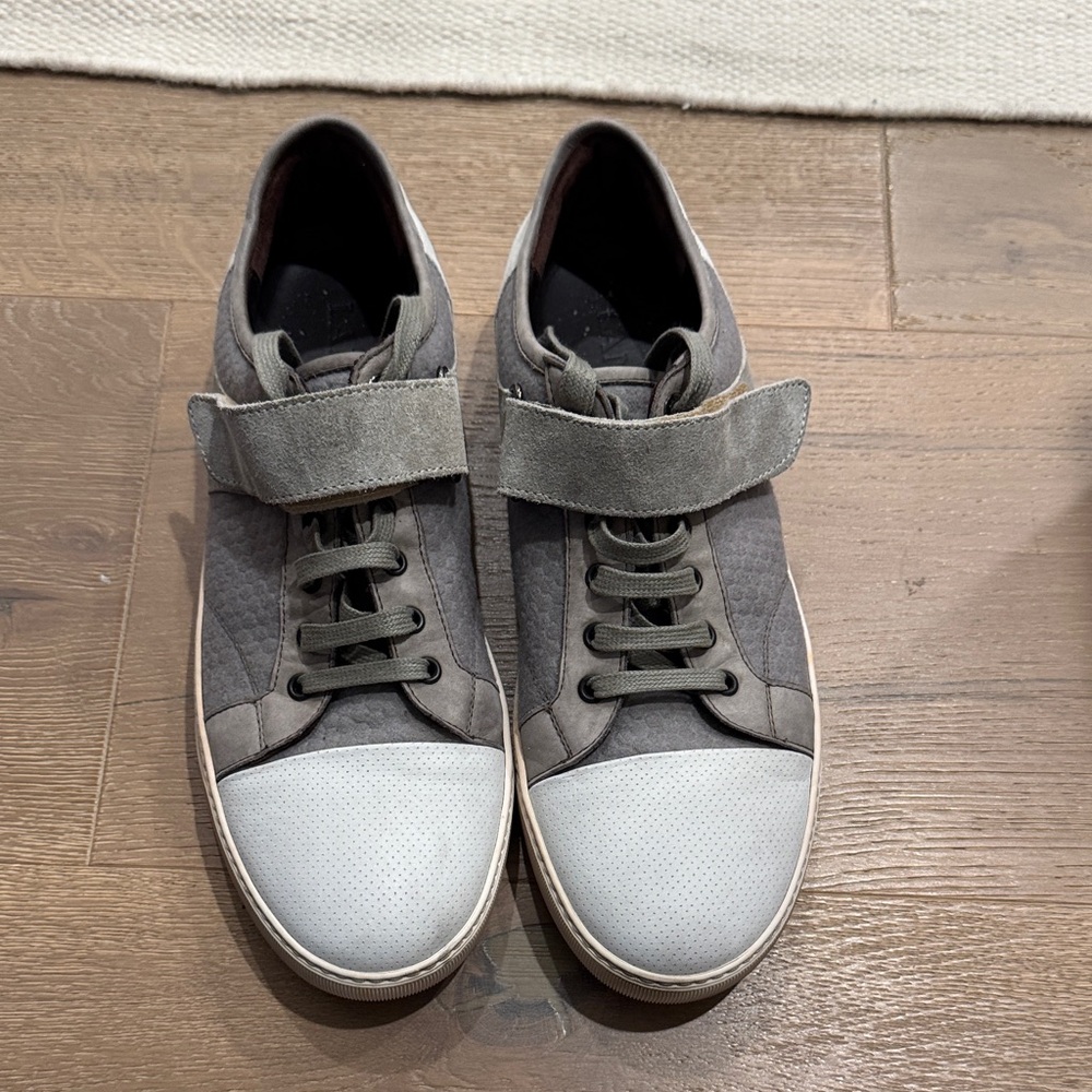 Lanvin Gray and White Men's Sneakers